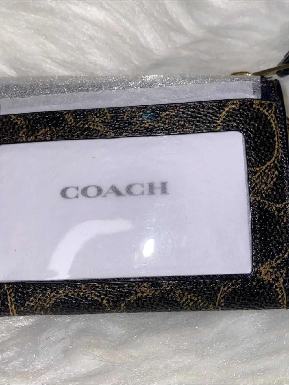 Coach Mini Skinny Id Case In Loved Signature Canvas New with tags